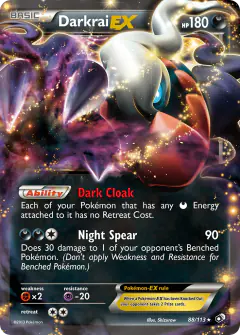 Darkrai-EX Rare Holo EX card from Legendary Treasures
