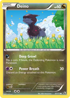 Deino Common card from Legendary Treasures