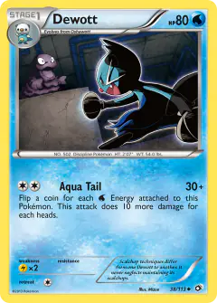 Dewott Uncommon card from Legendary Treasures
