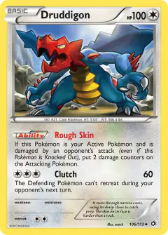 Druddigon Uncommon card from Legendary Treasures