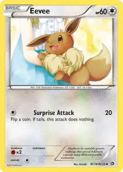 Eevee Uncommon card from Legendary Treasures