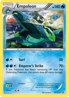 Empoleon Rare card from Legendary Treasures