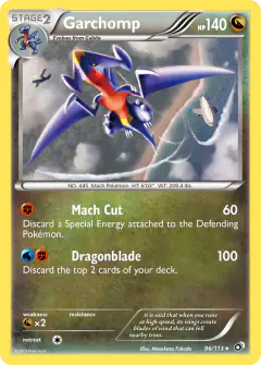 Garchomp Rare Holo card from Legendary Treasures
