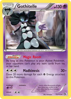 Gothitelle Rare Holo card from Legendary Treasures