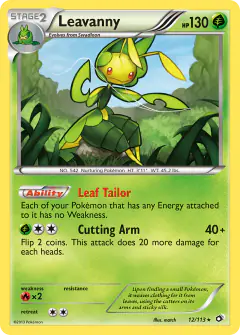 Leavanny Rare Holo card from Legendary Treasures