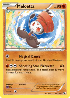 Meloetta Rare card from Legendary Treasures