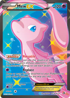 Mew-EX Rare Ultra card from Legendary Treasures