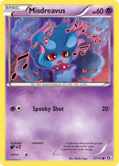 Misdreavus Common card from Legendary Treasures