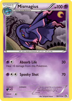 Mismagius Rare card from Legendary Treasures