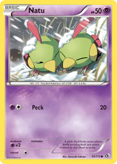 Natu Common card from Legendary Treasures