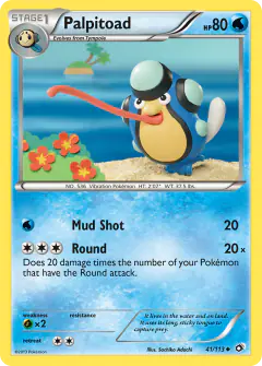 Palpitoad Uncommon card from Legendary Treasures