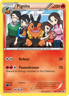 Pignite Uncommon card from Legendary Treasures