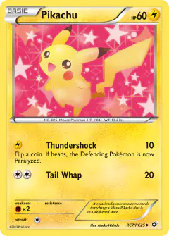 Pikachu Uncommon card from Legendary Treasures