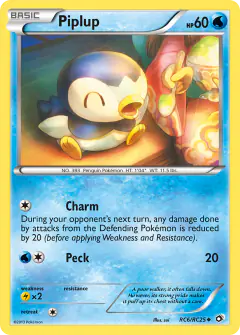 Piplup Uncommon card from Legendary Treasures
