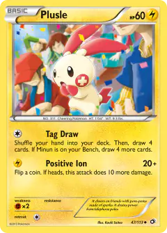 Plusle Uncommon card from Legendary Treasures