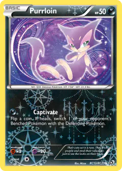 Purrloin Uncommon card from Legendary Treasures