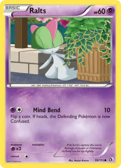 Ralts Common card from Legendary Treasures