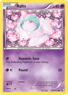 Ralts Common card from Legendary Treasures