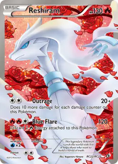 Reshiram Rare Ultra card from Legendary Treasures