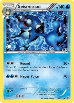 Seismitoad Rare card from Legendary Treasures
