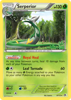 Serperior Rare Holo card from Legendary Treasures