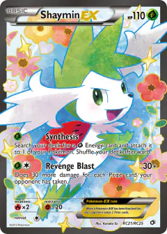 Shaymin-EX Rare Ultra card from Legendary Treasures