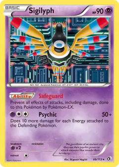 Sigilyph Rare Holo card from Legendary Treasures