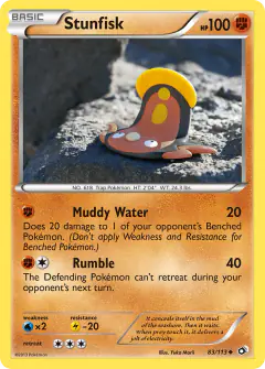 Stunfisk Uncommon card from Legendary Treasures