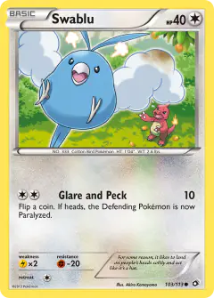 Swablu Common card from Legendary Treasures