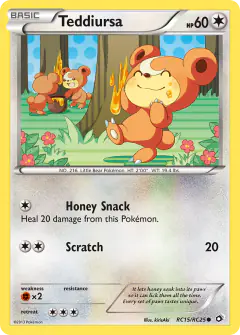 Teddiursa Common card from Legendary Treasures