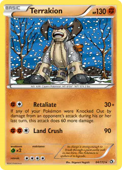 Terrakion Rare Holo card from Legendary Treasures