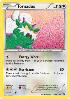 Tornadus Rare Holo card from Legendary Treasures