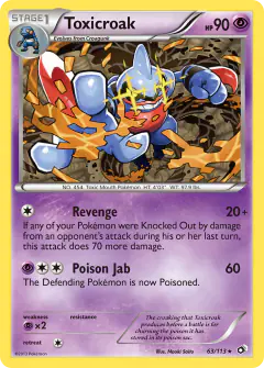 Toxicroak Rare card from Legendary Treasures