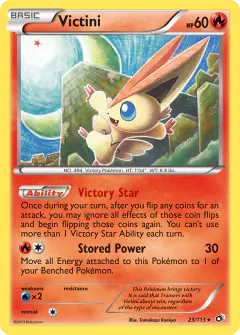 Victini Rare Holo card from Legendary Treasures