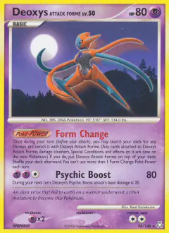 Deoxys Attack Forme Rare card from Legends Awakened
