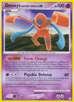 Deoxys Defense Forme Rare card from Legends Awakened