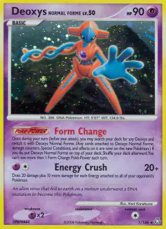 Deoxys Normal Forme Rare Holo card from Legends Awakened