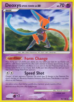 Deoxys Speed Forme Rare card from Legends Awakened