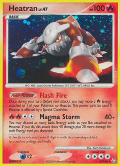 Heatran Rare Holo card from Legends Awakened