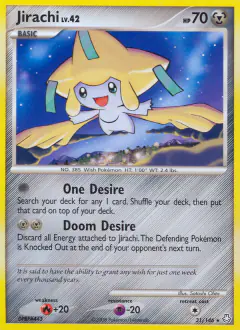 Jirachi Rare card from Legends Awakened
