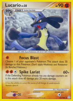 Lucario Uncommon card from Legends Awakened