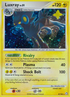 Luxray Rare Holo card from Legends Awakened