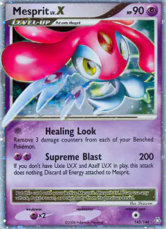 Mesprit LV.X Rare Holo LV.X card from Legends Awakened