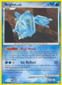 Regice Rare card from Legends Awakened