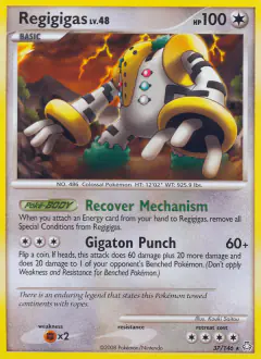 Regigigas Rare card from Legends Awakened