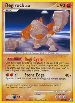 Regirock Rare card from Legends Awakened