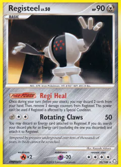 Registeel Rare card from Legends Awakened