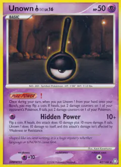 Unown [!] Rare card from Legends Awakened