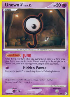 Unown [J] Uncommon card from Legends Awakened