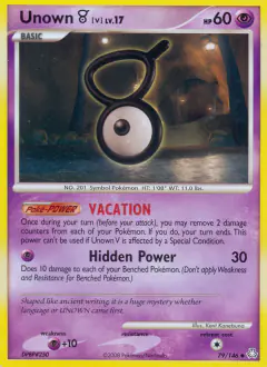 Unown [V] Uncommon card from Legends Awakened